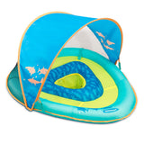 Grow-with-Me Inflatable UV-Protected Baby Swim Float/Boat with Canopy, Blue, Ages 6-24 months N5H6 - product image 1