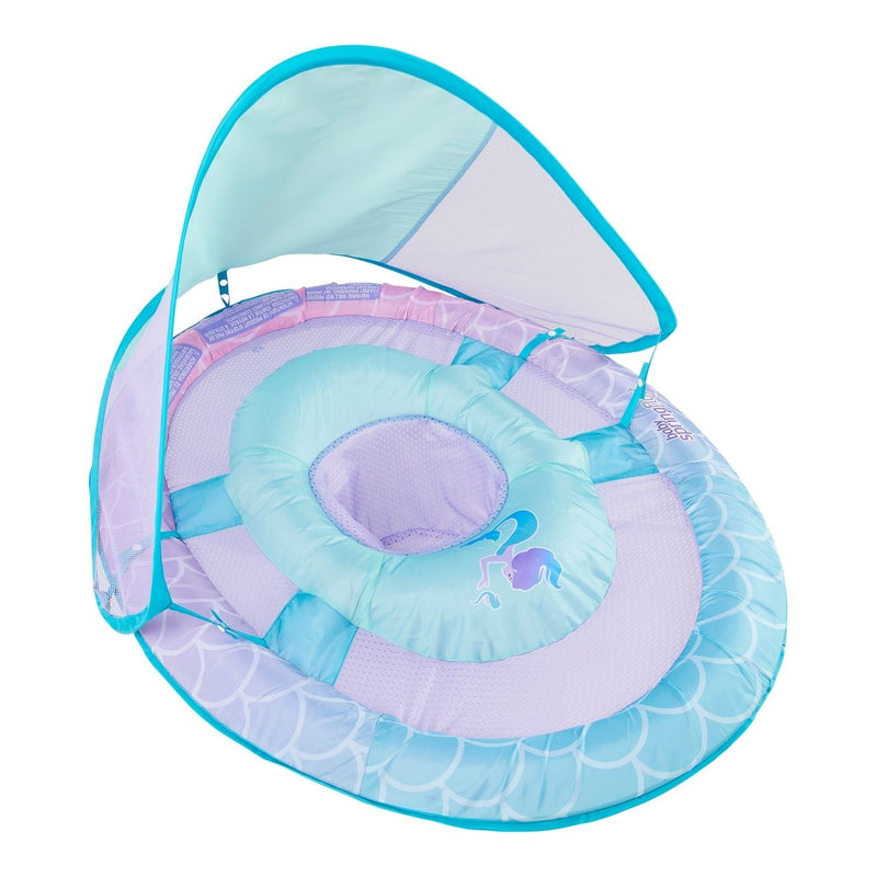 Baby Spring Pool/Water Float with Removable Sun Canopy, Mermaid Design, Ages 9-24m Z4C7