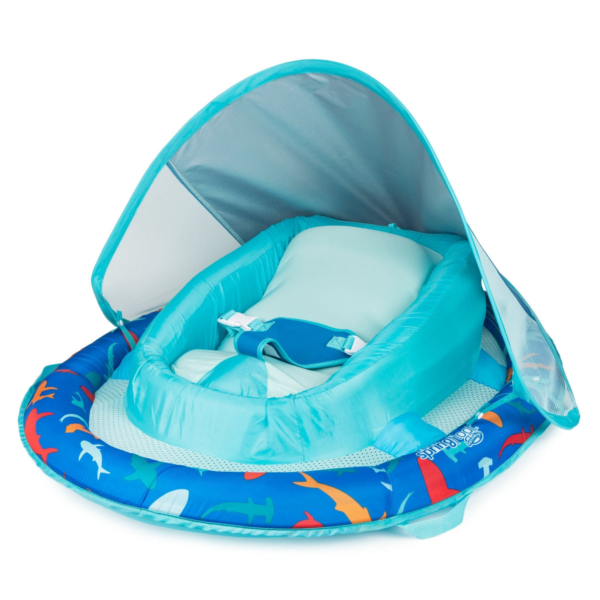 Floating UV-Protected Infant Spring Float with Handles & Sunshade, Shark Design, Ages 3-9 months L2B2 - product image 1