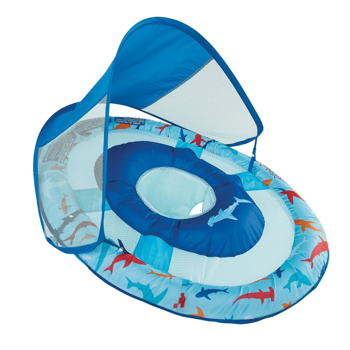 Sun Canopy Inflatable Baby Spring Float for Kids 9-24 Months, Shark Design T8C6 - product image 1