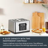 4-Slice Stainless Steel Digital Toaster, Extra wide slots, 7 Browning levels L2P6 - product image 5