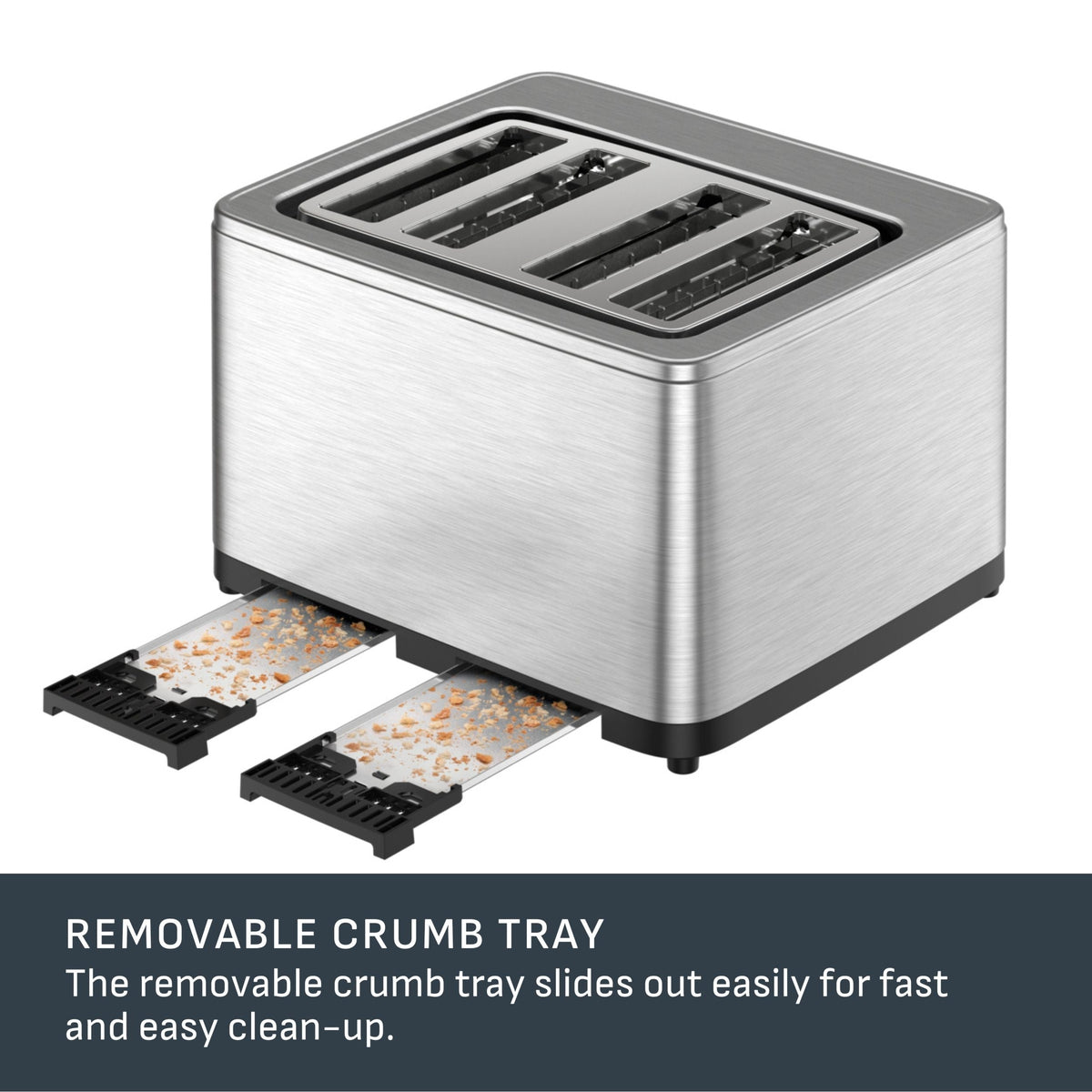 4-Slice Stainless Steel Digital Toaster, Extra wide slots, 7 Browning levels L2P6 - product image 6
