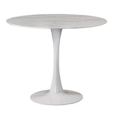 Me Home Leo Faux Marble Dining Table Tulip Base H8T6 - product image 1