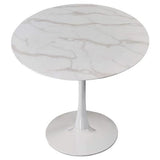 Me Home Leo Faux Marble Dining Table Tulip Base H8T6 - product image 3