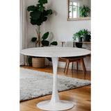 Me Home Leo Faux Marble Dining Table Tulip Base H8T6 - product image 6