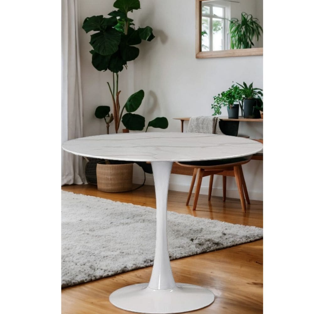 Me Home Leo Faux Marble Dining Table Tulip Base H8T6 - product image 7