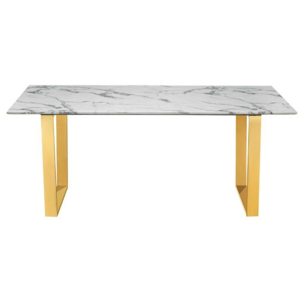 Me Home Rectangle Faux Marble Dining Table I5U9 - product image 1