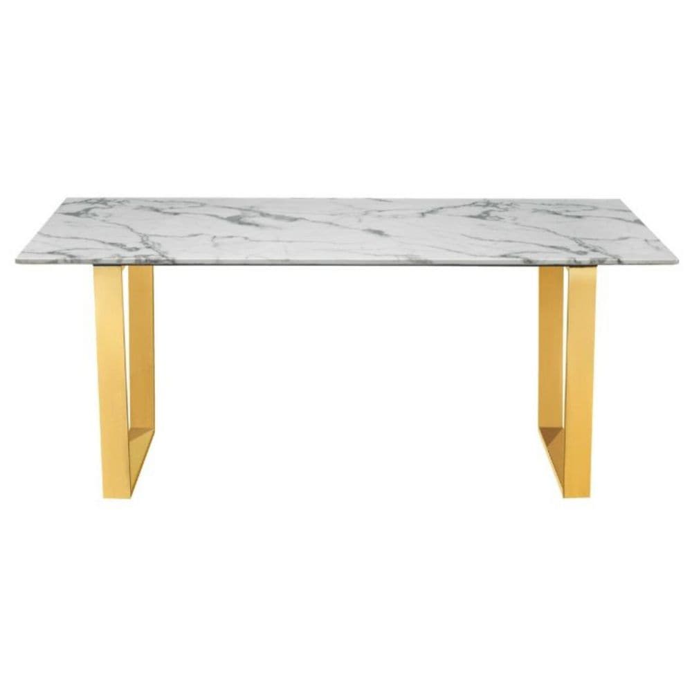 Me Home Rectangle Faux Marble Dining Table S5P2 - product image 2