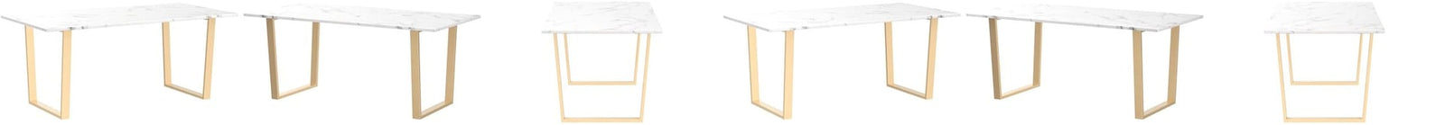 Me Home Rectangle Faux Marble Dining Table I5U9 - product image 4