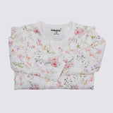 The Elk Baby Floral Print Premium Organic Cotton Play and Grow Rib Foot Zippy, Various Sizes E9K7 - product image 1