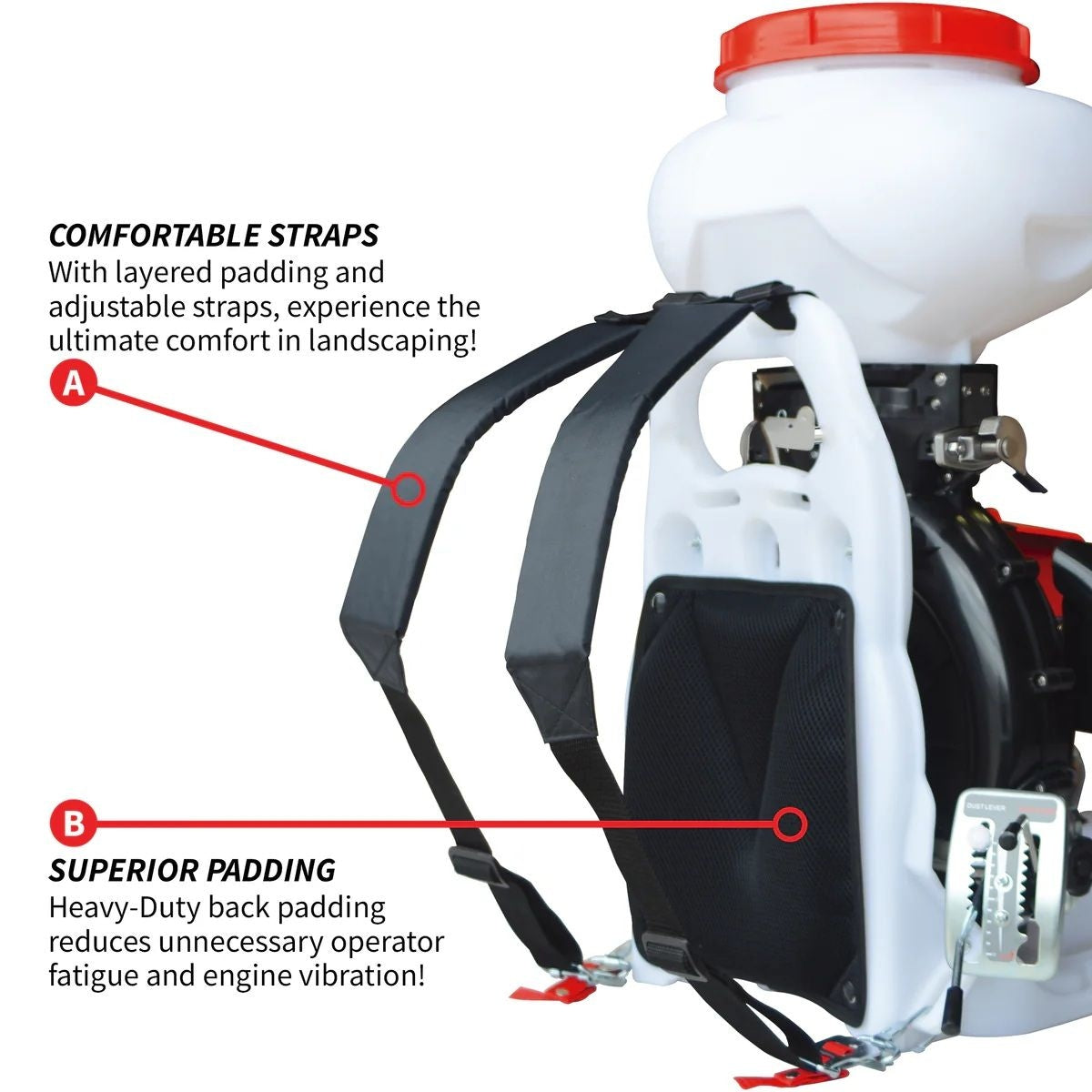 4-Gallon Backpack Motorized Fertilizer/Ice Melter Spreader M3X9 - product image 2