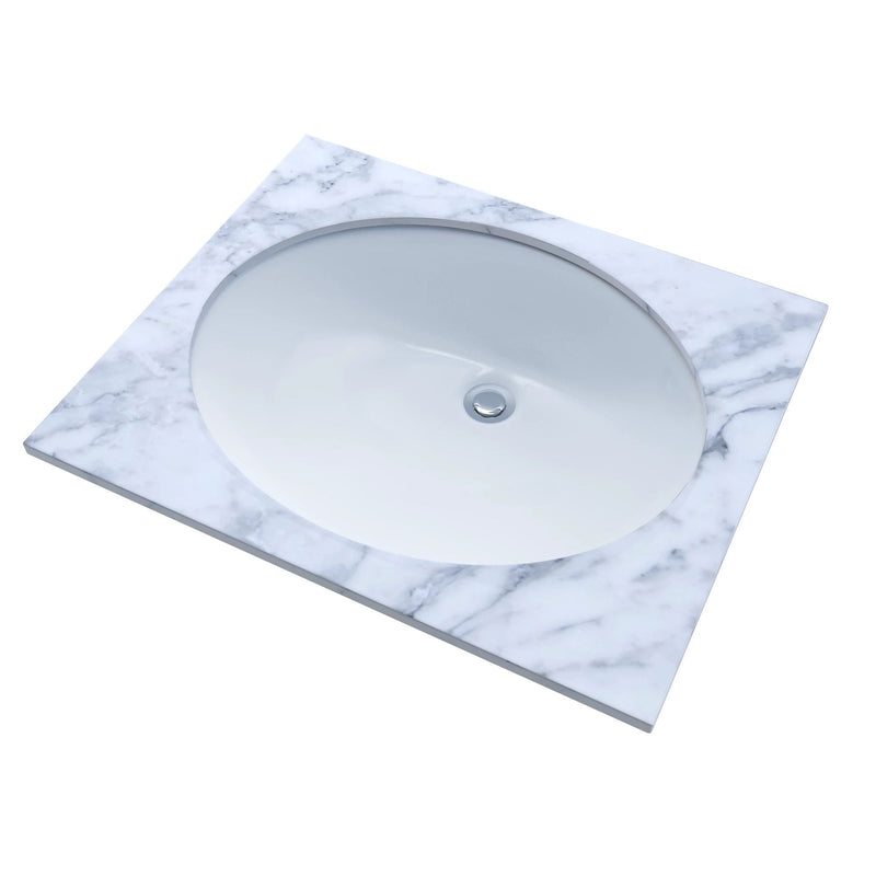 17x14-in Oval Vessel Cotton Undercounter Sink/Lavatory L7U7