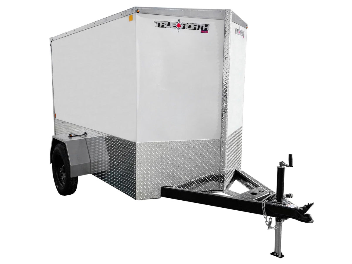 5 x 8-ft Enclosed Trailer with Ramp Door, White I6D1 - product image 1