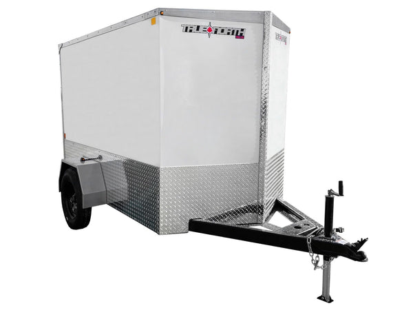 5 x 8-ft Enclosed Trailer with Ramp Door, White I6D1