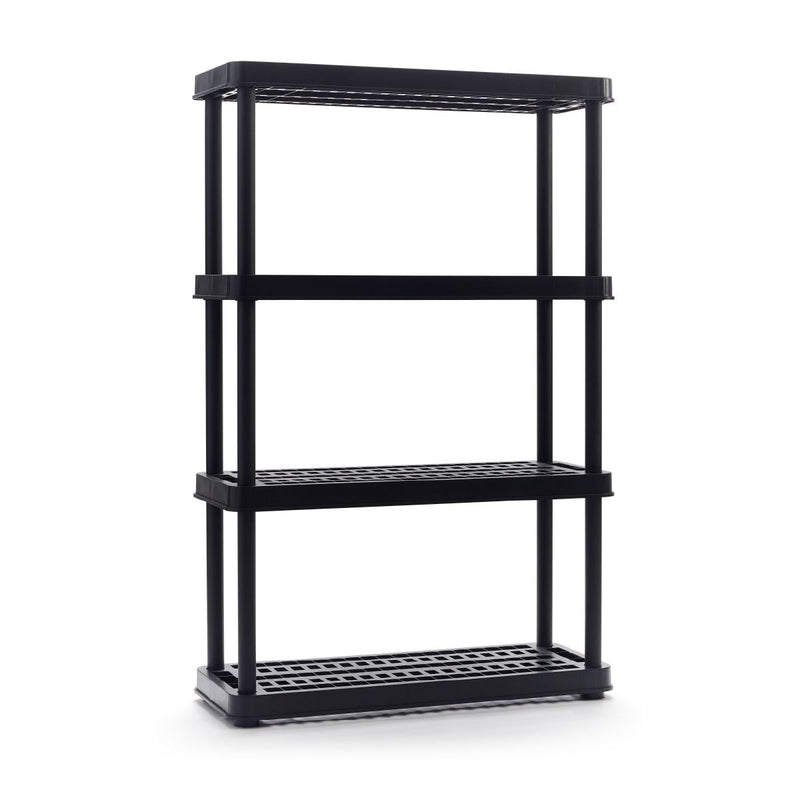 4-Shelf Resin Storage/Shelving Unit, 36 x 14 x 54.5-in, Black C5I6