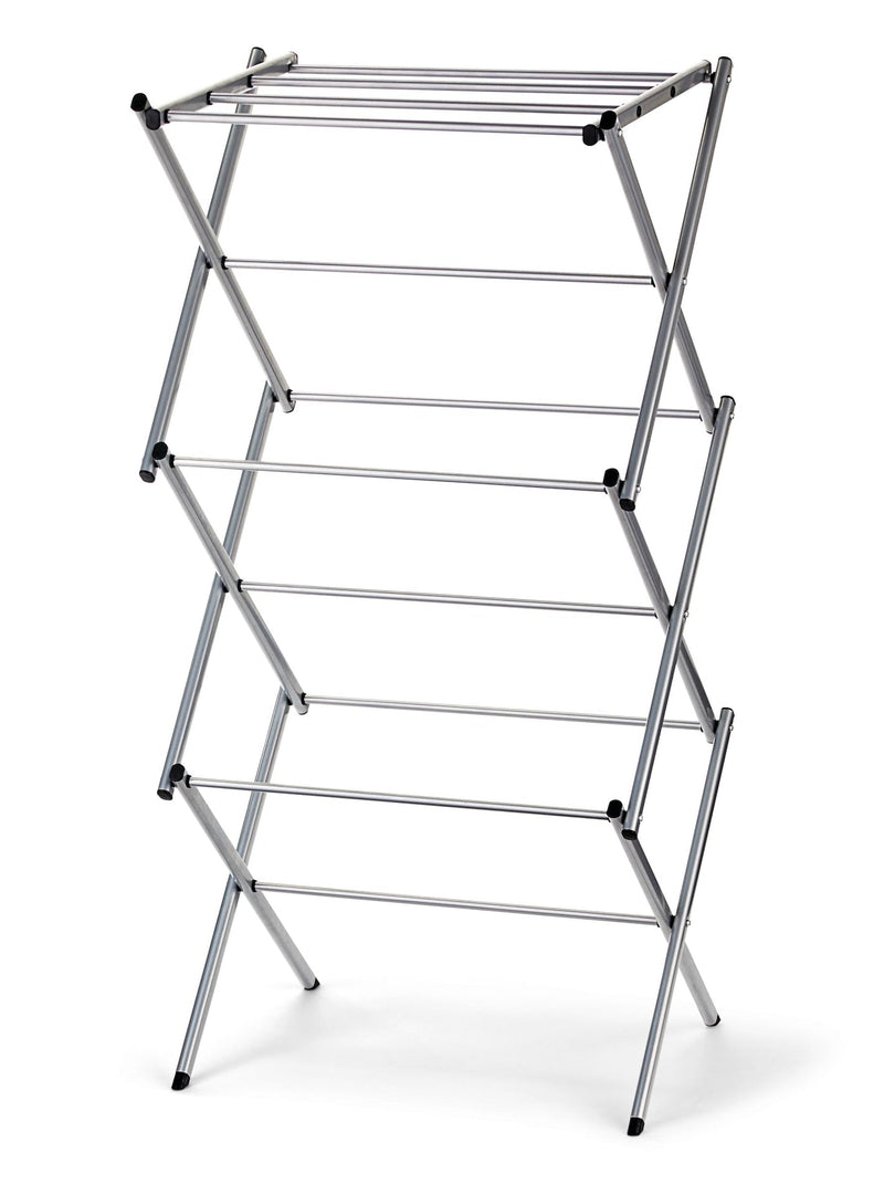 type A Accordion Drying Rack, 20.9 x 14.5 x 40.9-in, Silver P0M7