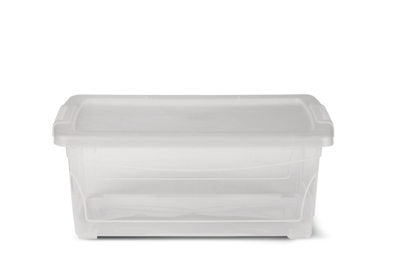 type A Clarity Transparent Storage Box with Lid, 15-L Q8X9