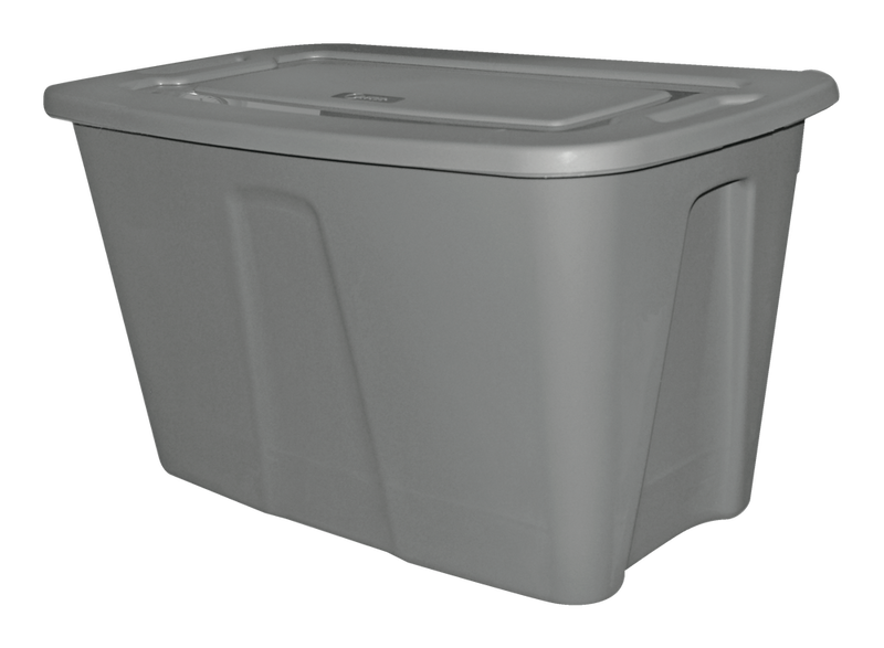 type A Restore Stackable Nesting Storage Box with Lid, 121-L, Grey L3W7