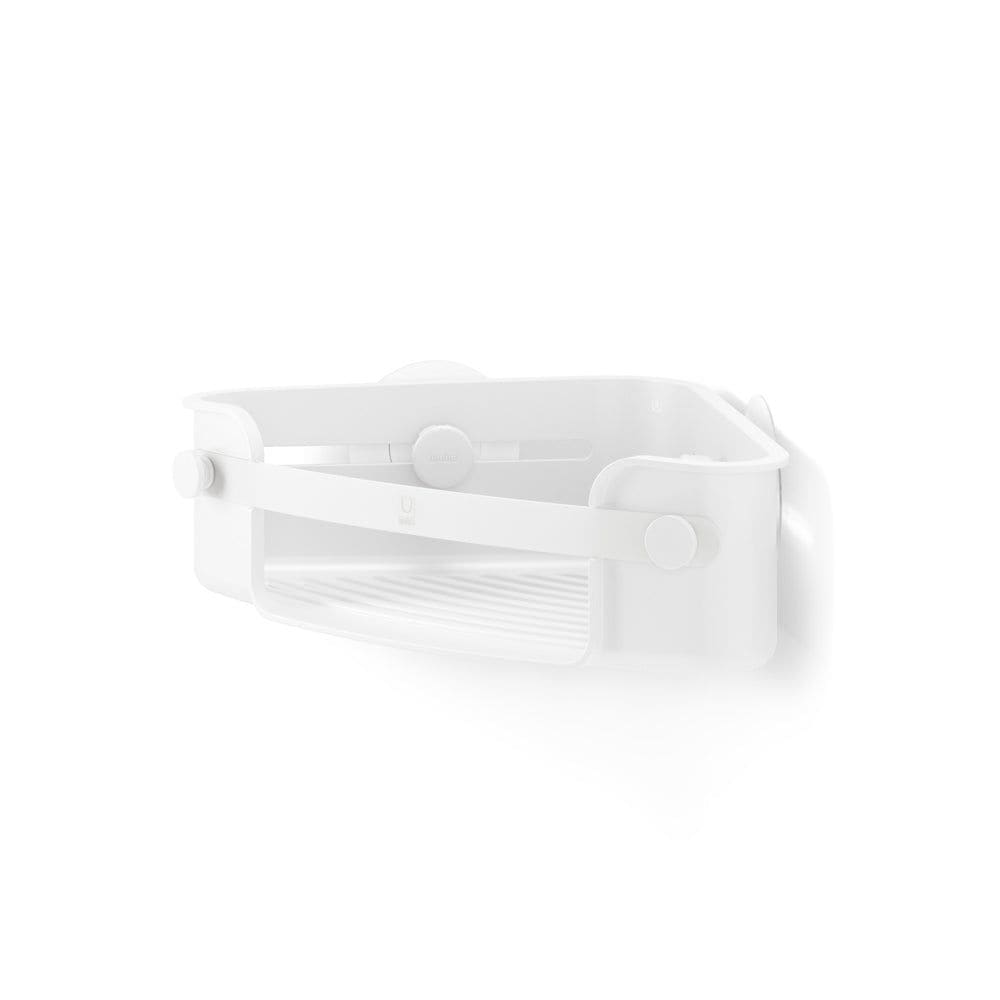 Flex Gel-Lock Rust-Resistant Corner Shower Caddy, with Hooks, White U2M6 - product image 1