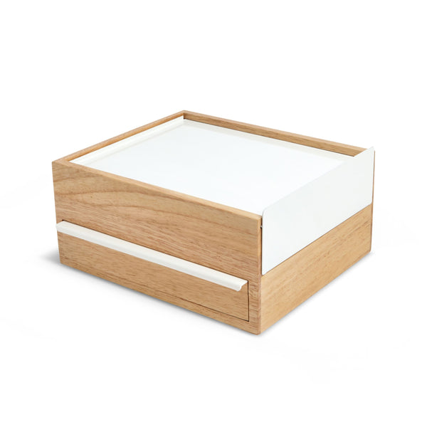 Stowit Jewelry Box, White/Natural C5H9