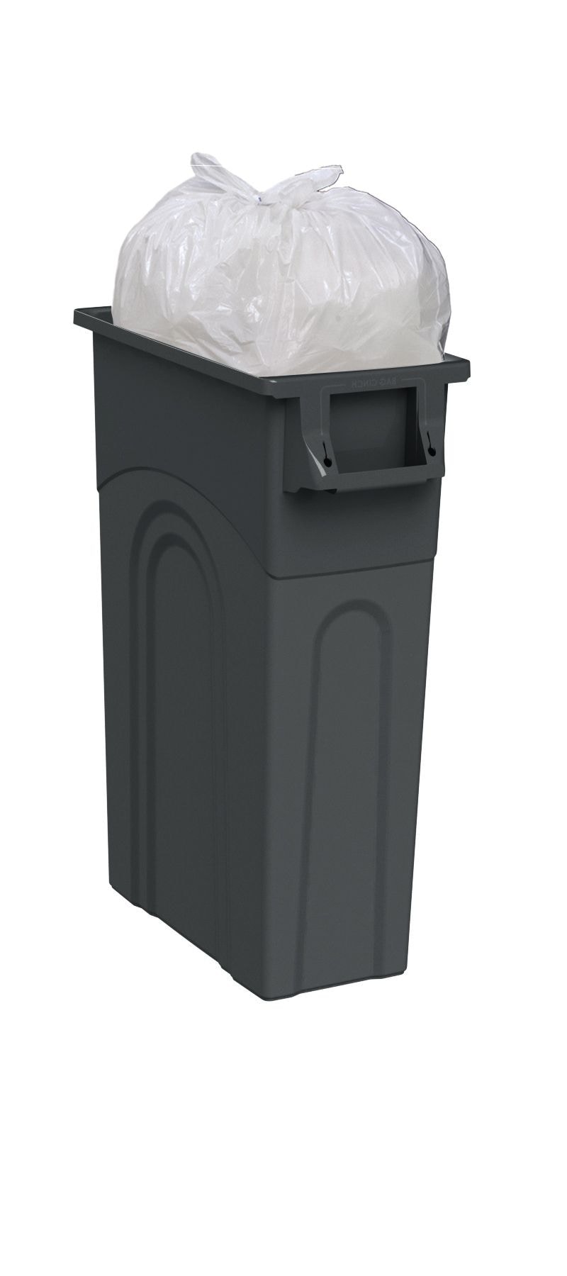 Solutions Plastic Tall Slim Rectangular Garbage Can, Black, 87-L L5N4 - product image 4
