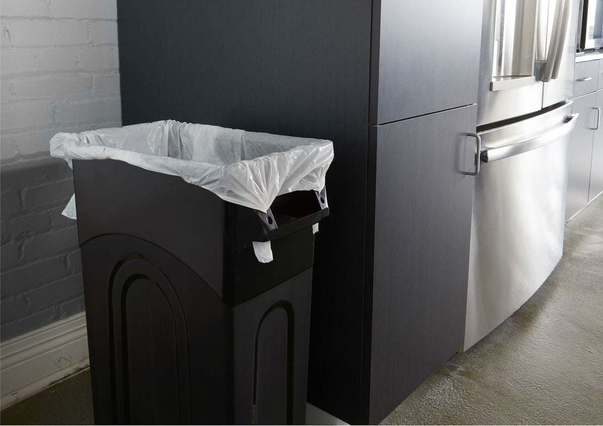 Solutions Plastic Tall Slim Rectangular Garbage Can, Black, 87-L L5N4 - product image 6