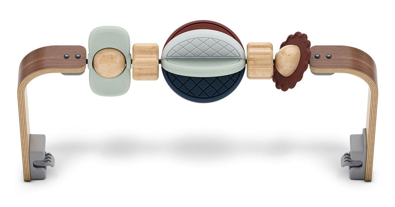 Mira Bouncer Wonder Wheel Toy Bar, Walnut Wood F8B8
