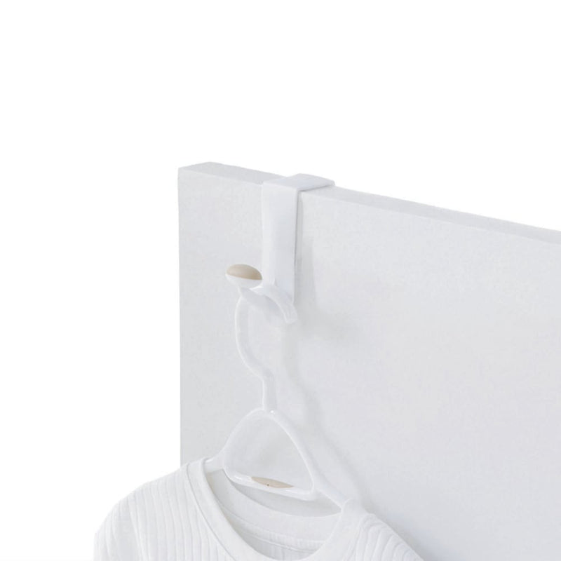 Plastic Single Over the Door Hook, White, 7.5-in L4D1