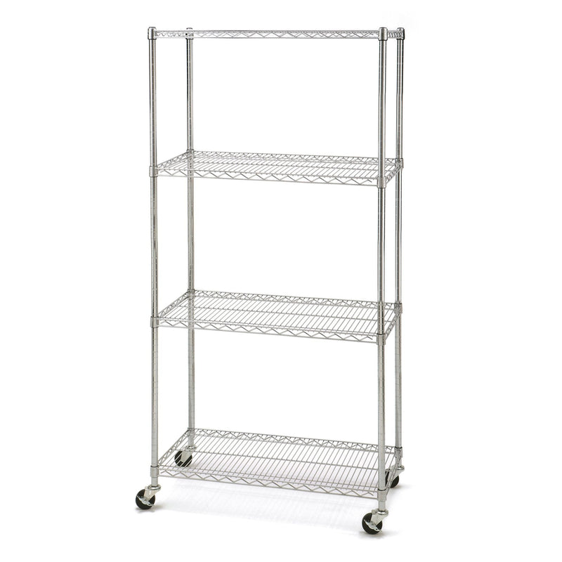 Classic 4-Tier NSF Shelving, 36-in x 18-in x 72-in, Chrome N9P4