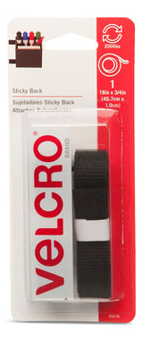 Adhesive General Purpose Sticky Back Tape, Black, 18 x 3/4-in, 1-pk K7R7 - product image 1