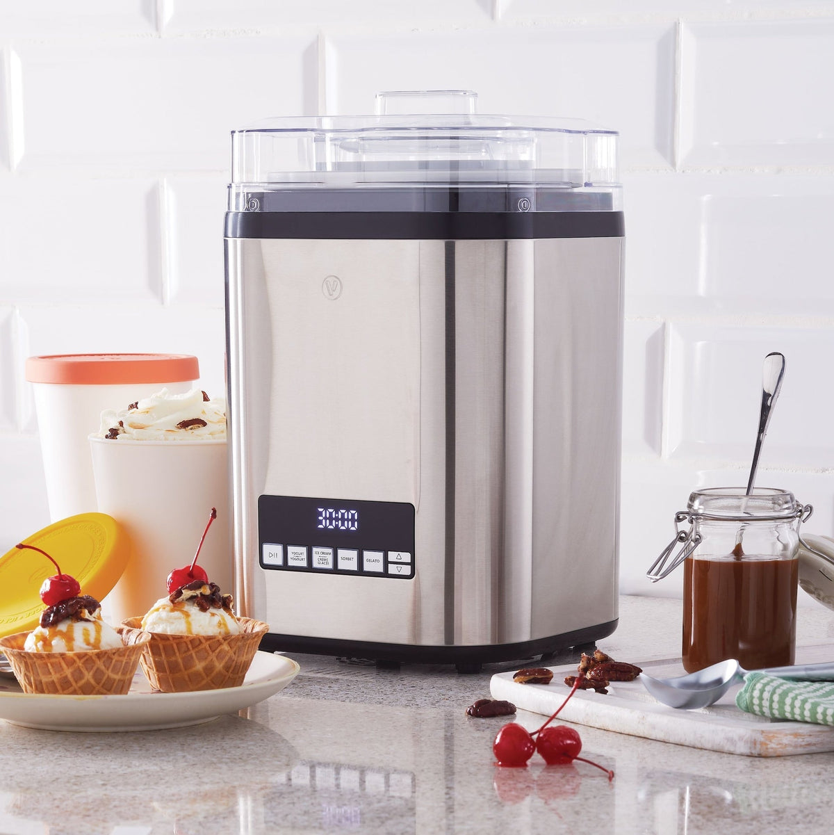 Digital Ice Cream Maker, 4-in-1 Ice Cream & Frozen Treat Maker, Stainless Steel, 1.9-L K5T1 - product image 6