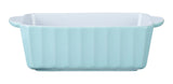 White/Blue Ceramic Loaf Baking Dish, 1-lb W8X0 - product image 1