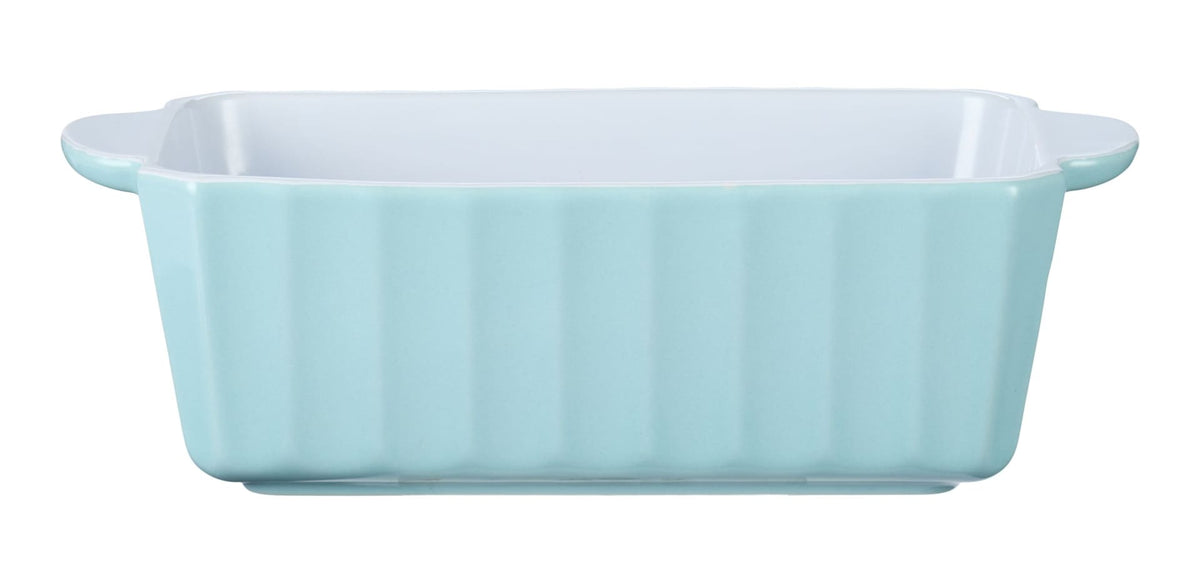 White/Blue Ceramic Loaf Baking Dish, 1-lb W8X0 - product image 1