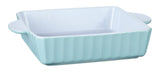 White/Blue Ceramic Square Baking Dish, 9-in R2A8 - product image 1