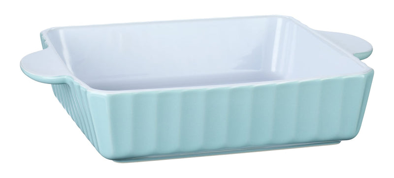 White/Blue Ceramic Square Baking Dish, 9-in R2A8