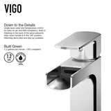 Amada Single Handle Vessel Single Hole Bathroom Sink Faucet, WaterSense Certified, Chrome C8N3 - product image 5