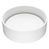 Anvil Matte Stone Round Composite Vessel Bathroom Sink/Basin with Deep Bowl, White Z4A8 - product image 1