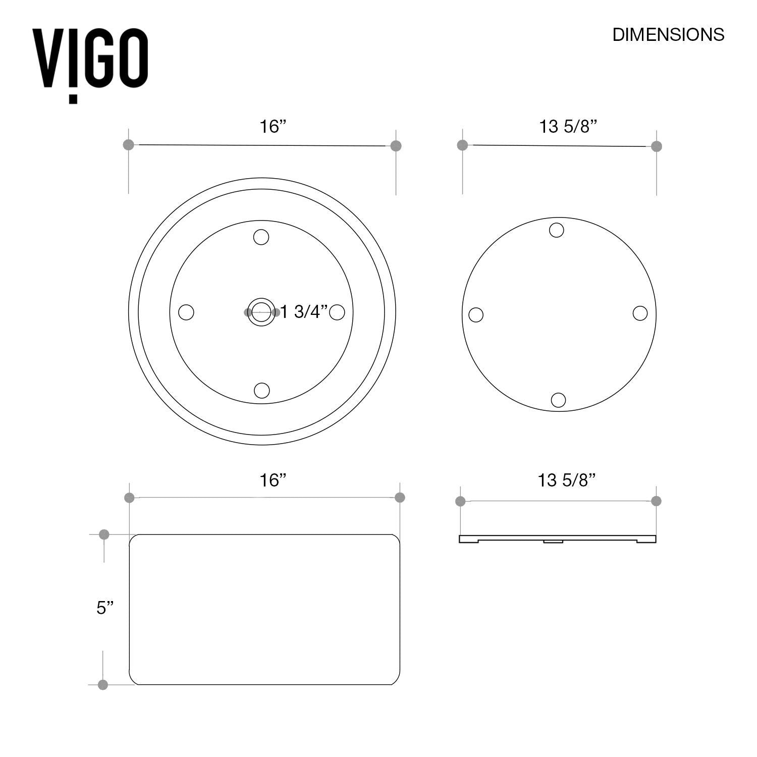 Anvil Matte Stone Round Composite Vessel Bathroom Sink/Basin with Deep Bowl, White Z4A8 - product image 7