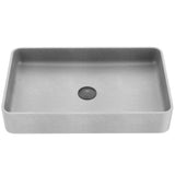 Basilica Gothic ConcretoStone 23x14-in Deep Grey Bathroom Sink/Basin with Rectangular Vessel W3J9 - product image 1