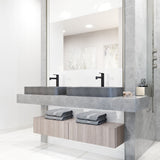 Basilica Gothic ConcretoStone 23x14-in Deep Grey Bathroom Sink/Basin with Rectangular Vessel W3J9 - product image 7