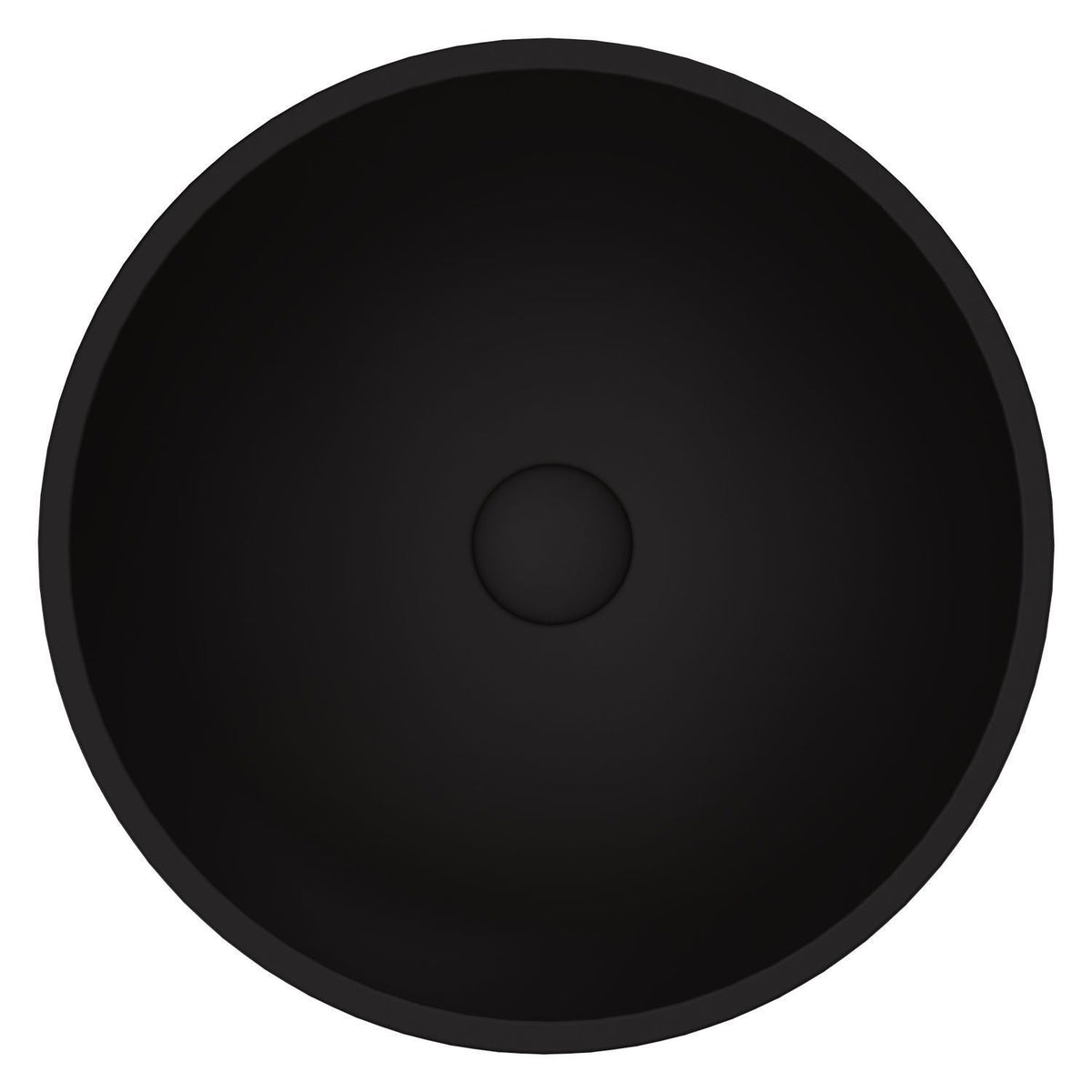 Cavalli MatteShell Round Vessel Bathroom Sink/Basin with Consistent Matte Finish, Black C0Z2 - product image 1