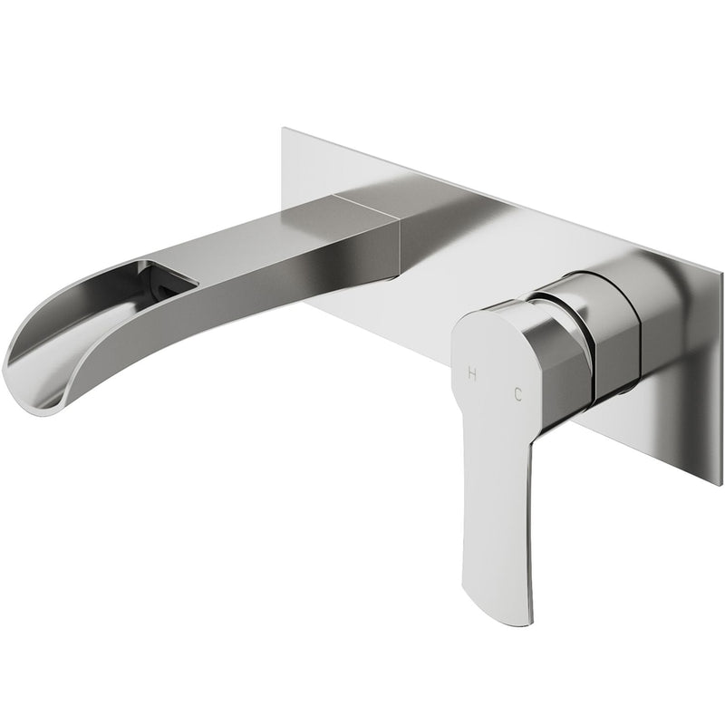 Cornelius Wall Mount Single Handle Bathroom Sink Faucet, WaterSense Certified, Brushed Nickel A1Z6