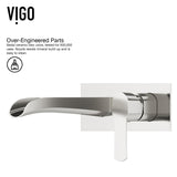 Cornelius Wall Mount Single Handle Bathroom Sink Faucet, WaterSense Certified, Brushed Nickel A1Z6 - product image 5