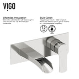 Cornelius Wall Mount Single Handle Bathroom Sink Faucet, WaterSense Certified, Brushed Nickel A1Z6 - product image 6