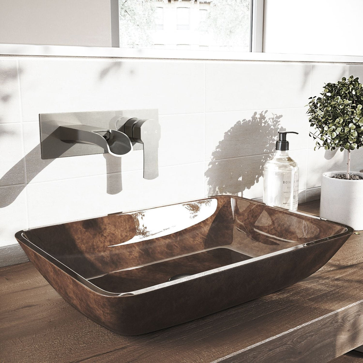 Cornelius Wall Mount Single Handle Bathroom Sink Faucet, WaterSense Certified, Brushed Nickel A1Z6 - product image 7
