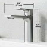 Davidson Single Handle Single Hole Bathroom Sink Faucet, WaterSense Certified, Brushed Nickel Q3D6 - product image 3