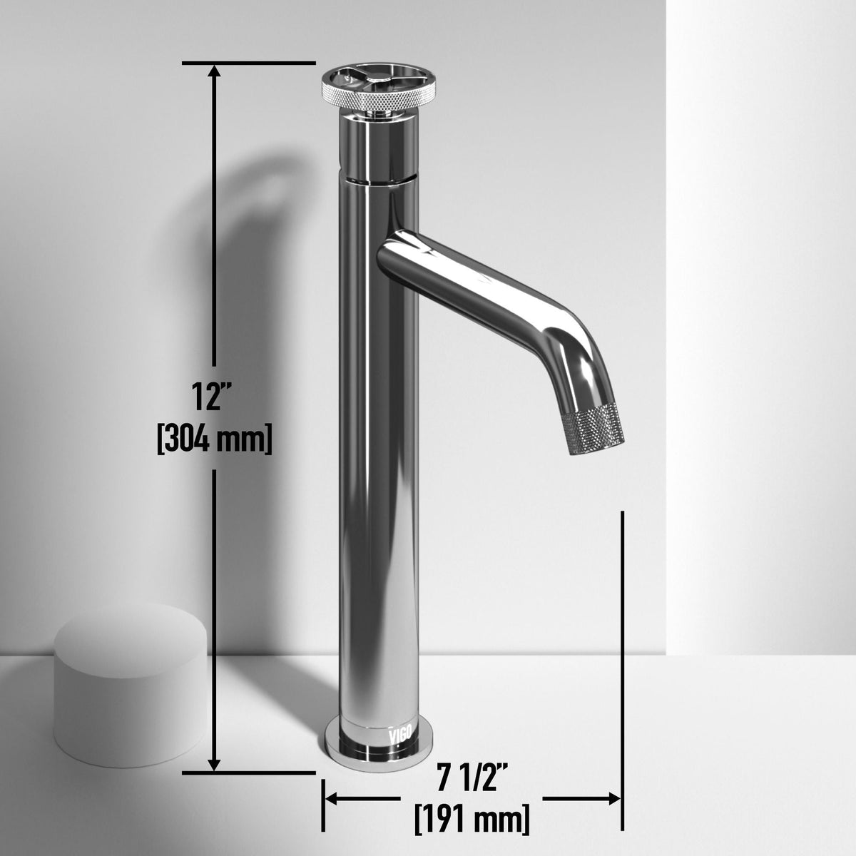 Duomo Gothic ConcretoStone Grey Bathroom Sink/Basin Set with Cass Faucet and Rectangular Vessel K9X5 - product image 3