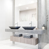 Duomo Gothic ConcretoStone Grey Bathroom Sink/Basin Set with Cass Faucet and Rectangular Vessel K9X5 - product image 7