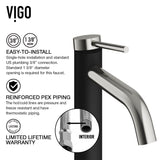 Glass Grey Onyx Bathroom Sink/Basin Set with Lexington Faucet and Rectangular Vessel Y8O9 - product image 5