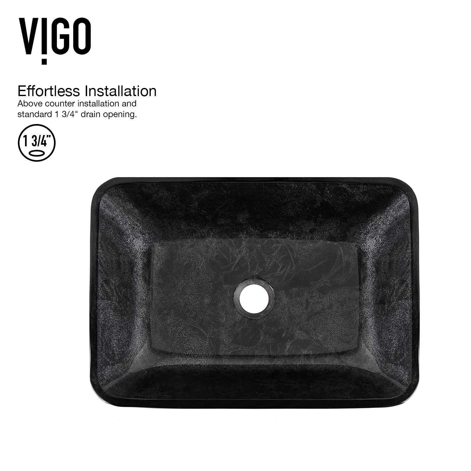 Glass Grey Onyx Bathroom Sink/Basin Set with Lexington Faucet and Rectangular Vessel Y8O9 - product image 7